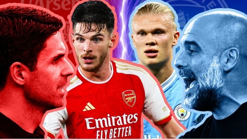 Bài toán điểm số nghẹt thở của Arsenal và Man City